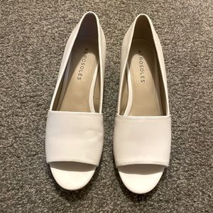 Ivory/off white wedge heels